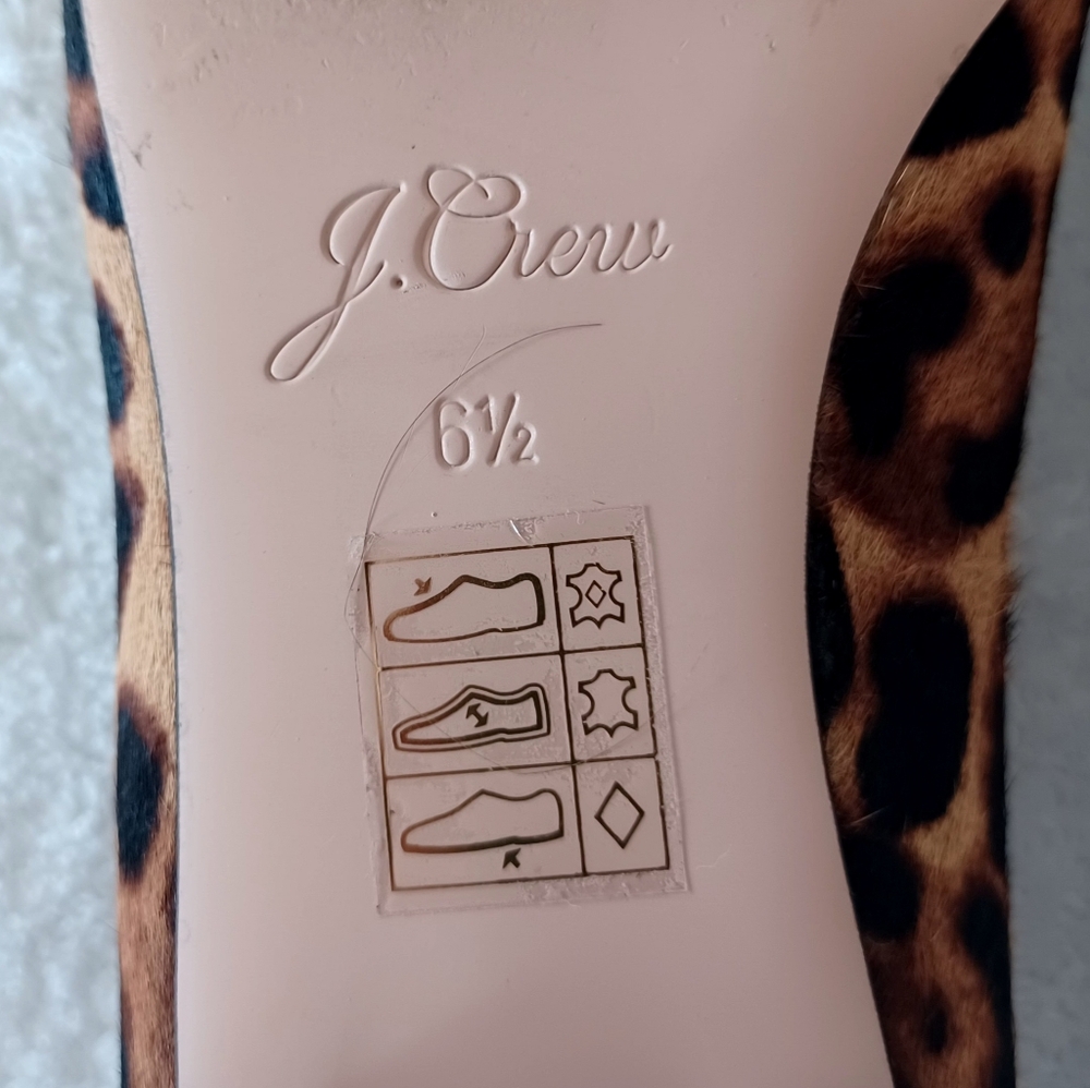 J. Crew Leopard Print Pointed Toe Flats in Brown and Black EUC 🙌 - Picture 15 of 15